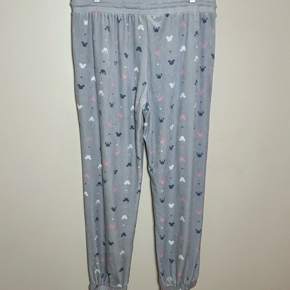 Disney Gray and Pink Pajama Set with Heart Pattern - Picture 11 of 12